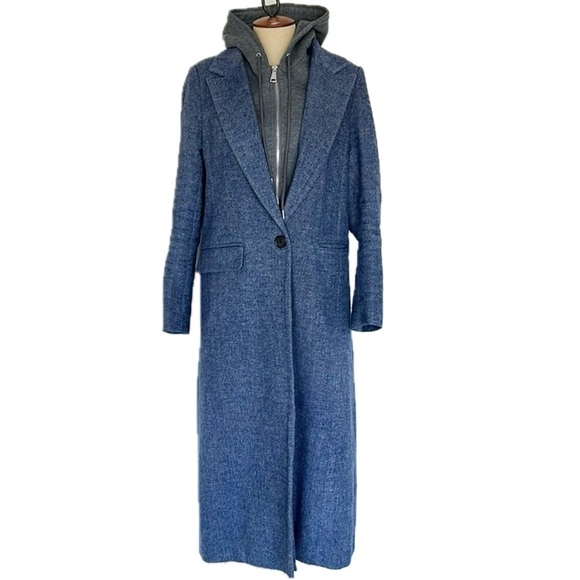 7 for All Mankind • Long Jacket with Detachable Hoodie - Picture 1 of 12